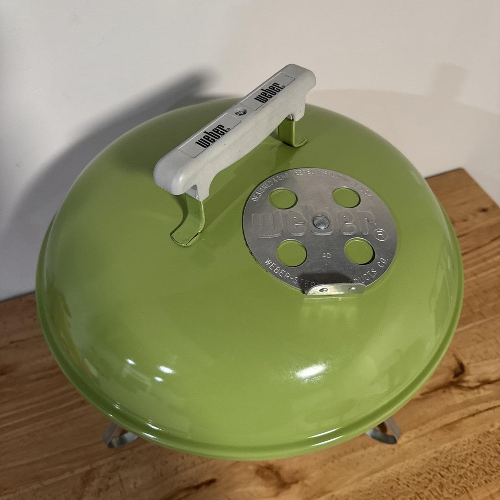 Weber Smokey Joe Premium 14" Mini Charcoal Grill - Rare Lime Green - Brand NEW - Picture 2 of 10